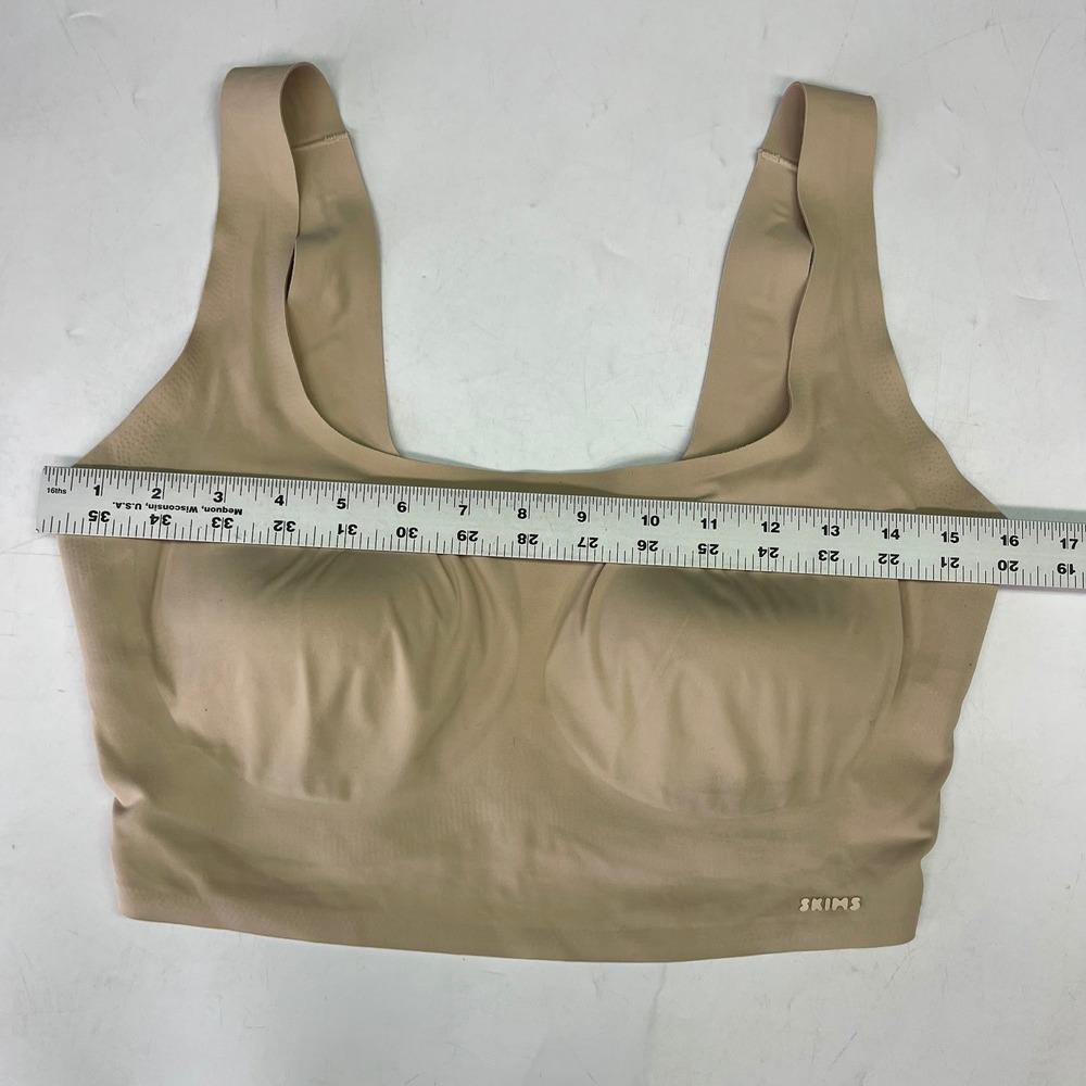 SKIMS Womens Seamless Scoop‎ Neck Bralette Sand Beige Wireless Bra - Picture 10 of 12